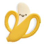 Itzy Ritzy Banana-Shaped Baby Teether with Handles; Silicone Teether for Babies with Easy-Grab Handles and Textured, Teethable Surfaces - Baby Teething Toy for 3 Months & Up (Banana)