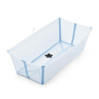 Stokke Flexi Bath X-Large, Ocean Blue - 31.5 x 15.7 x 9.4 in - Best for Infants & Toddlers - Lightweight, Foldable & Easy to Store - Convenient to Use at Home or Traveling