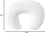 Nursing Pillow, Plus Size Breastfeeding Pillow Original Support for Baby Boys Girls Breastfeeding Essentials, with Removable Soft Cotton Cover (White, Standard (23.62 * 18.11 * 5.91 Inches))