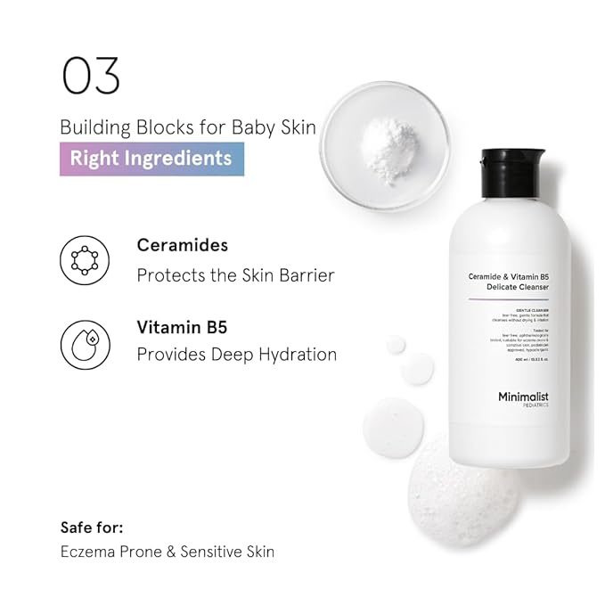 Minimalist Baby Gentle Head to Toe Wash | Tear-free | pH 5.5 | Proven Safe & Pediatrician Approved Baby Wash | Ceramide & Vitamin B5 Delicate Cleanser | 13.52 Fl Oz / 400ml