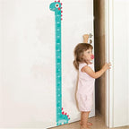 Green Dinosaur Vinyl Self-Adhesive Growth Chart Decal for Kids Room Bedroom Nursery Wall Decor StickerRemovable Baby Height Measure Mural 10cm to 170cm