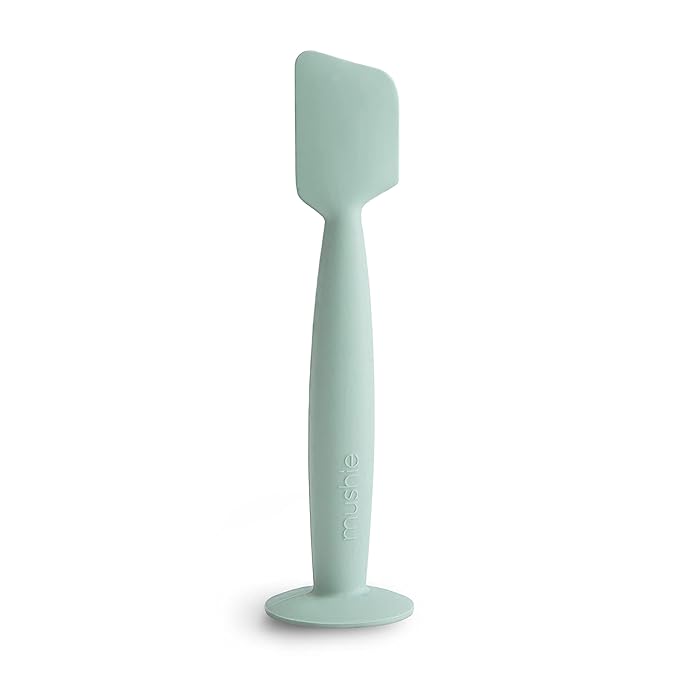 mushie Diaper Cream Applicator Soft Silicone with Suction Base (Cambridge Blue)