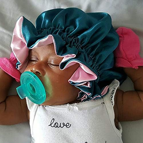 AKISS Baby Infant Newborn Toddler Satin Silk Hair Bonnet for Baby Girl Boy Sleeping Kids Cap Hat