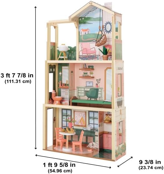 Click & Play Fully Assembled Pop-Up Wooden Dollhouse