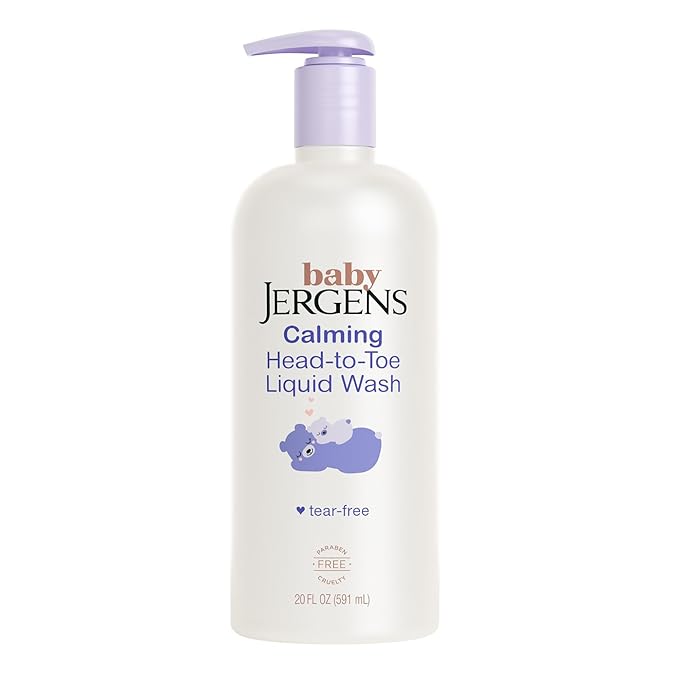 Jergens Baby Calming Head to Toe Liquid Baby Wash, Body Wash and Shampoo, Tear Free, 20 Fl Oz