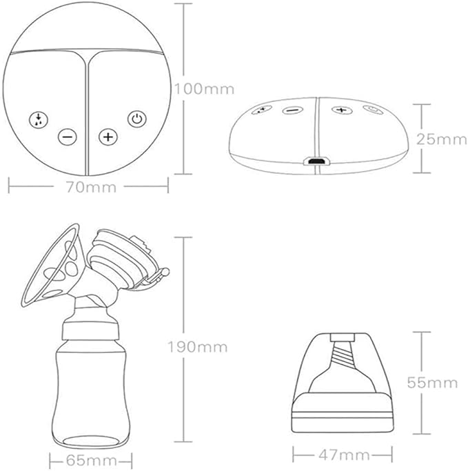 Manual Breast Pump - Automatic Double Electric Breast Pump Extractor De Leche Manual 3 Modes, 9 Levels，White