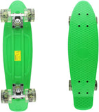 Skateboards Complete 22 Inch Mini Cruiser Retro Skateboard for Kids Boys Youths Beginners