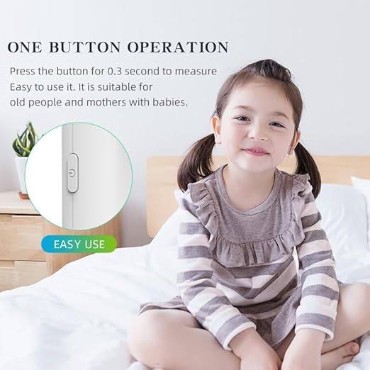 Medical Forehead Digital Thermometer with Backlight Fever Alarm, Accurate for Adults and Kids (Black)