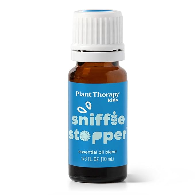 Plant Therapy KidSafe Sniffle Stopper Essential Oil Blend 10 mL (1/3 oz) Respiratory Support Blend 100% Pure, Undiluted, Natural Aromatherapy, Therapeutic Grade