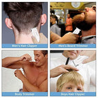 SweetLF Hair Clippers, Silent Cordless Hair Trimmer, Mini Hair Cutting Kit with 3 Guide Combs, USB Rechargeable, Portable, White