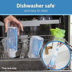 Dr. Brown's Natural Flow Anti-Colic Options+ Narrow Baby Bottle, 4 oz/120 mL, with Level 1 Slow Flow Nipple, 0m+, 4 Bottles