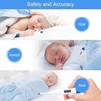 Berrcom Digital Thermometer for Adults, Kids, and Babies, Oral Rectal Underarm Medical Thermometer with Fever Alarm and C/F Switchable