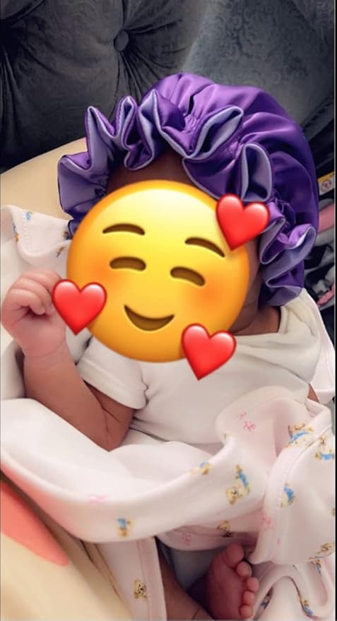 AKISS Baby Infant Newborn Toddler Satin Silk Hair Bonnet for Baby Girl Boy Sleeping Kids Cap Hat