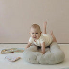 Baby Lounger - Snuggle Cozy Me Infant Lounger for Newborns | Breathable & Soft, Portable Awake-Time Pad, Essential Baby Gift- Grey (Lounger Cover Included)