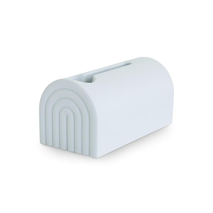 mushie Bath Spout Cover | Soft Silicone Bathtub Faucet Safety Guard for Kids | Universal Fit (Periwinkle)