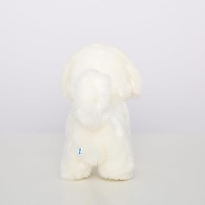 CU-MATE Plush Interactive Maltese Simulation Dog-Realistic Puppy Electronic Toy Dog with Walking/Barking/Wagging Tail/Talking-Like Real Robotic Present