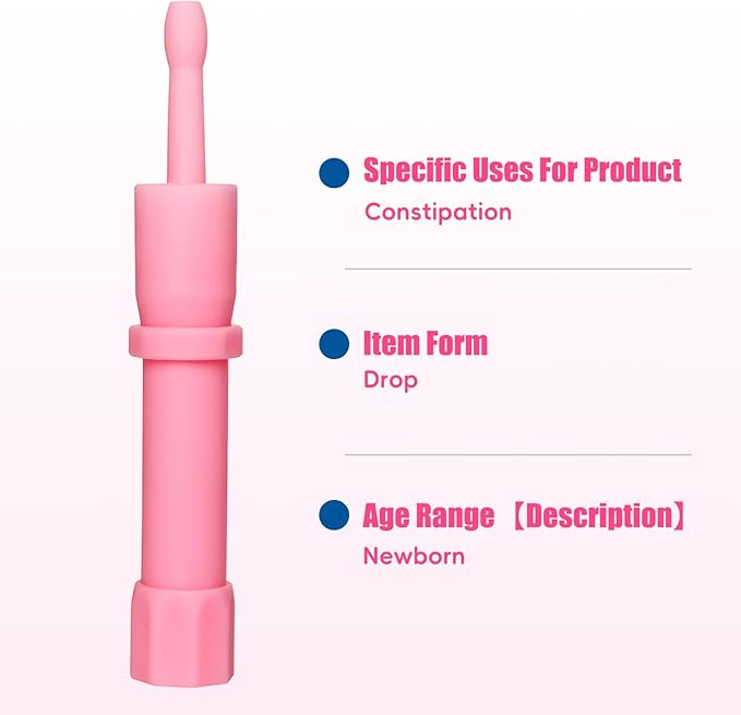 Gas and Colic Reliever for Babies, Baby Gas Colic Relief, Natural Solution for Baby Colic and Gas Relief, Safe & Effective Instant Constipation Relief for Babies, 20 Count (Pink)