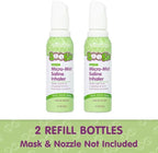 Boogie Micro-Mist Saline Inhaler Refill, Baby Nose Congestion Relief, Nasal Spray for Kids, Pediatrician Recommended, Unscented, 1.7 oz (Pack of 2)