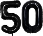 GOER Number 50 Balloons for 50th Birthday Party Decorations,42 Inch Jumbo Foil Helium Balloons for 50th Anniversary (Black)