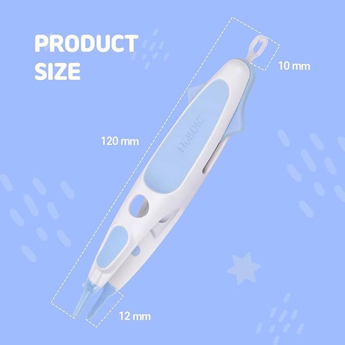 HubiBaby 3 in 1 Baby Nose Cleaning Tweezer Booger Remover and Baby Ear Wax Removal Tool with Soft Silicone Dual Ear Wax and Safe Nasal Picker for Newborns Infants & Toddlers