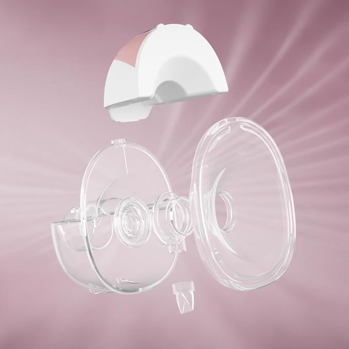 Breast Pump Hands Free Wearable Breastfeeding Pump with Adjustable Suction Electric Portable Wireless Breast Pump of Baby Mouth Double-Sealed Flange with 3 Modes & 9 Levels 24mm, 2 Pack