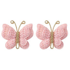 2 Pcs Butterfly Hair Bow Girl, Kid's Cute Hair Clips Barrettes Accessories for Infants Toddlers Baby Kids Fine Hair (Pink)