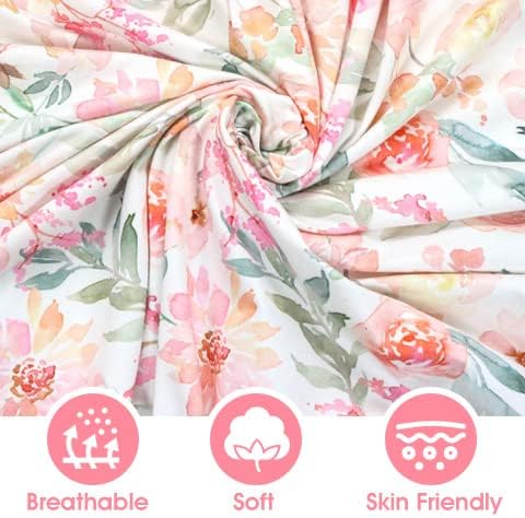 Baby Girls Crib Sheets | Floral Ultra-Soft Bedding for Crib Mattress and Toddler Beds - Blended Cotton Fitted Crib Sheet for Baby Girls Comfort and Elegance by Max&So