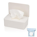 Wipes Dispenser Compatible with Cottonelle Wet Wipes Refill Pack, Refillable Wipes Container, Reusable Wipe Holder with Non-Slip Base, Easy Open Sealed Lid, Keeps Wipes Clean, for Home, Office, Car