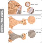 WEEOATAR Unisex Reusable Adult Cloth Diaper, Washable Swim Nappies, Adjustable Incontinence Cloth Diaper with Snaps, Underwear for Elderly Disability, Postpartum (Orange, XXXL)