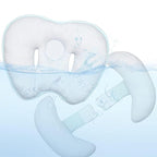 Baby 2 in 1 Travel Cushion, Banana Shape Baby Neck Head Support Travel Pillow Stroller Insert Cushion for Kids, Toddler, Blue