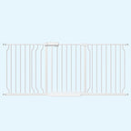 WAOWAO Baby Gate 62.20-71.26" Extra Wide Pressure Mounted Walk Through Swing Auto Close Safety White Metal Toddler Kids Child Dog Pet Puppy for Stairs,Doorways,Kitchen