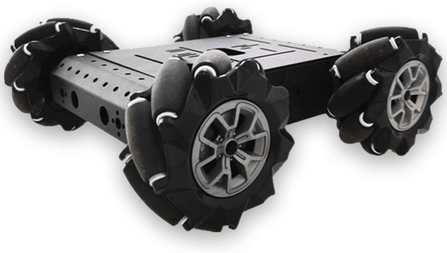 4WD Omni-Directinal Smart Robot Car Chassis with 96mm Mecanum Wheel & DC Motors, RC Aluminum Alloy Frame DIY Steam Platform for Raspberry Pie ROS Python Arduino Uno R3 Ai Coding Program Learning