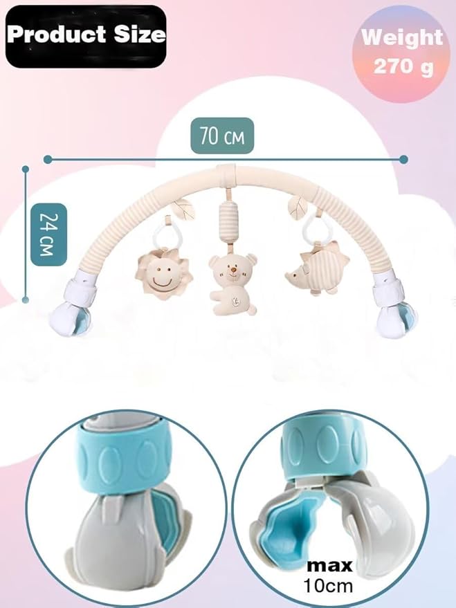 Pau1Hami1ton Baby Stroller Arch Toys, Car Seat Toys,Baby Gifts.S-19(Bear)