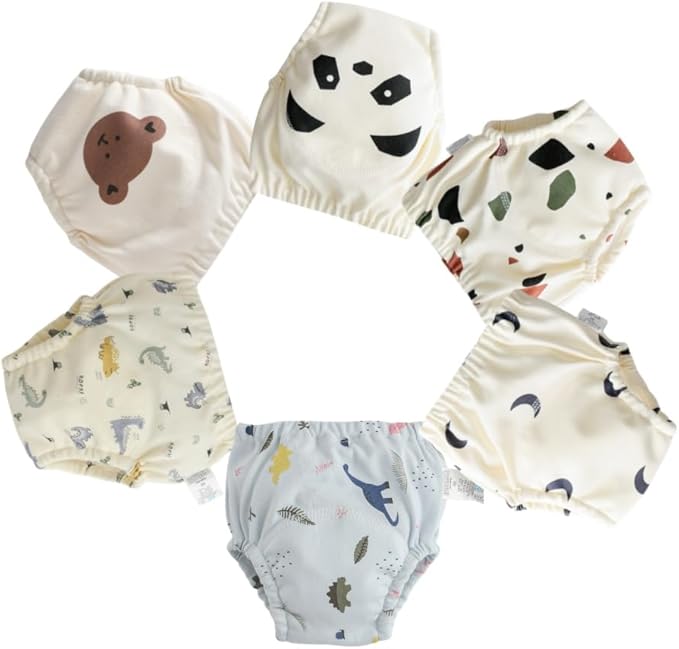 Baby Training Underpants,Soft Cotton Absorbent Potty Training Underwear For Baby Boys And Girls 6 Pack