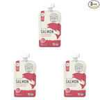 Serenity Kids 6+ Months Baby Food Pouches Puree Made With Ethically Sourced Meats & Organic Veggies | 3.5 Ounce BPA-Free Pouch | Wild Caught Salmon, Butternut Squash, Beet | 1 Count (Pack of 3)