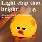 ATSUI Cute LED Night Light for Kids, Squishy Dog Design, 3 Level Dimmable, Food Grade Silicone Construction