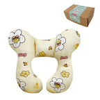 Baby Neck Pillows, Comfortable Baby Travel Head Neck Support Pillow for Car Seat Stroller Pushchair, Soft PP Cotton Travel Pillow for 0-1 Year Old Toddler Infant Newborn, Bee