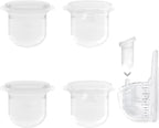 4PC M6 Breast Pump Replacement Accessories, Including 4pcs Silicone Diaphragms for Momcozy Mobile Style | M6, Replace for Momcozy Pump Parts, Not Original Parts, 4PC Transparent Diaphragms