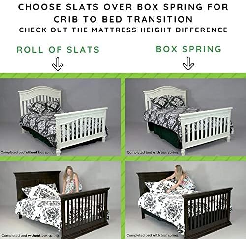 Full-Size Conversion Kit Bed Rails for Sorelle Convertible Cribs - Solid Wood Rail - Toddler and Adult Bed Rail for Full-Size Beds - Essential Nursery & Baby Furniture (Model #215, Unfinished)