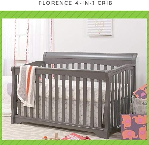Full-Size Conversion Kit Bed Rails for Sorelle Convertible Cribs - Solid Wood Rail - Toddler and Adult Bed Rail for Full-Size Beds - Essential Nursery & Baby Furniture (Model #215, Grey)
