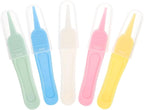 5pcs Infant Nose Cleaning Tweezer Plastic Round Head Care Ear Nose Navel Clean Tool Nipper Plier Pincet Forceps for Ear Wax Removal Tool