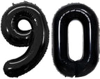 GOER Number 90 Balloons for 90th Birthday Party Decorations,42 Inch Jumbo Foil Helium Balloons for 90th Anniversary (Black)
