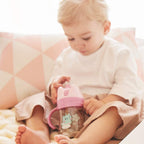 POTATO Toddler Cups Spill Proof Sippy Cup with Handles and Strap, Straw Cups for babies, 240ML/8oz, Pink