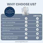 Living Textiles Blue Clouds Chenille Soft Baby Blanket Reversible Premium Cozy Fabric for Best Comfort - for Infant,Toddler,Newborn,Nursery,Boy,Unisex,Throw,Crib,Stroller,Gift, Blue Clouds 40x30