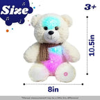 Cuteoy Glowing LED Bear Light-up Nightlight Toys Musical Plush Stuffed Animal Singing Lullabies Birthday Christmas Plushies Gifts for Kids Boys Girls,10.5"