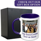 Personalized Coffee Mug, Custom Photo Text 11 Oz Ceramic Mug, Customized Picture Name Tea Cup, Unique Gift Idea, Taza Cafe Personalizadas Fotos, Cute Custom Gifts Mom Women Men, Mother's Day, Navy