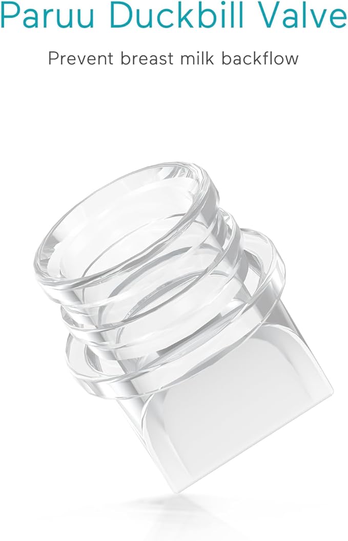 Paruu P10 Duckbill Valves & Silicone Diaphragm, P10 Original Breast Pump Parts, Wearable Breast Pump Replacement Accessories, 2 Pack Set