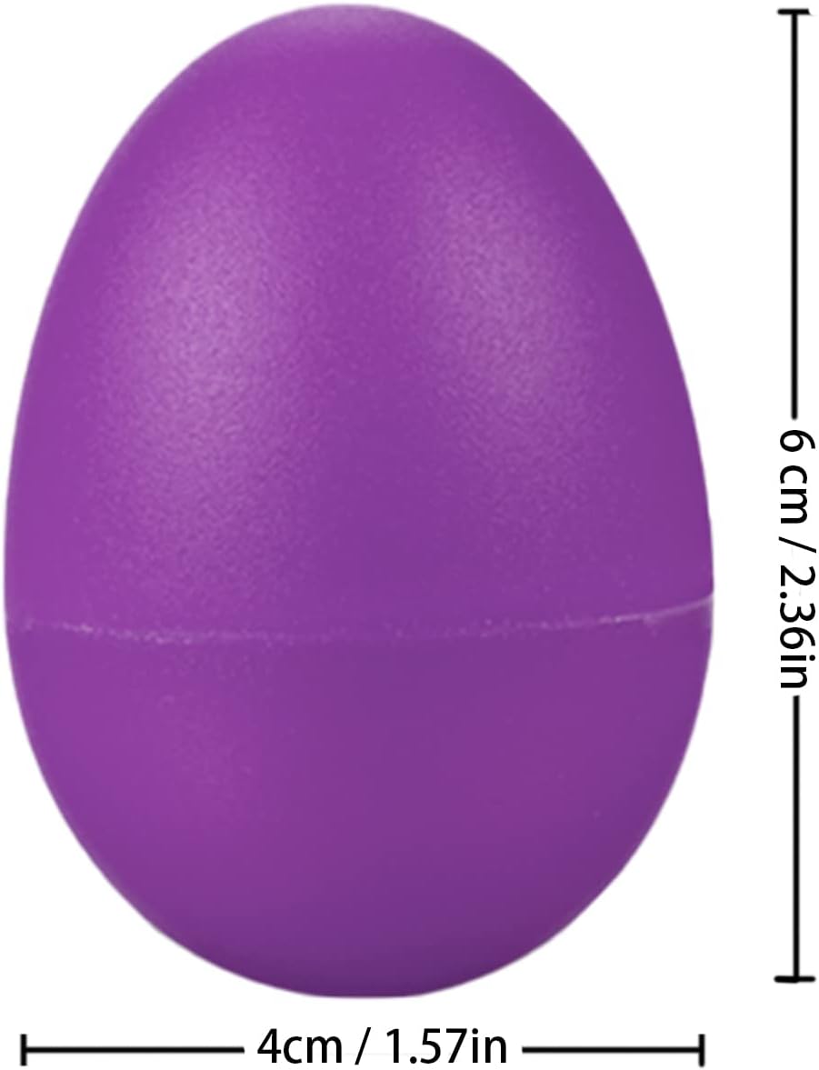 COCOMOON Egg Shakers Musical Instruments for babies-40Pcs Musical Maracas Percussion Instrument (10 Colors) Easter Eggs with a Storage Bag for Music Parties,Toys Music Learning DIY Painting