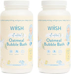 WIISH Baby Oatmeal Bubble Bath - Baby Bubble Bath for Sensitive Skin with 30% Colloidal Oatmeal | Aloe vera powder + Lavender powder Healing Ingredient, soothing Itchiness, Rashes, Dryness 32oz (520g)