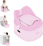 3 in 1 Potty Training Toilet, Toddler Potty Training Seat, Baby Potty Trainning Step Stool, Potty Trainer for Boys and Girls, Pink
